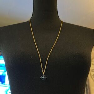 Joan Rivers Gold and Black Necklace with Elegant Pendant